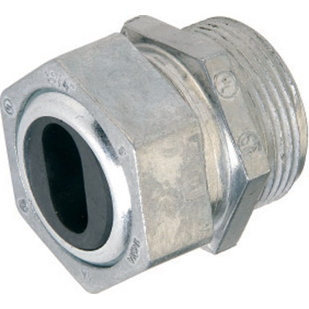 Gampak Conduit Fitting Connector, Threaded, Die Cast Zinc 49093